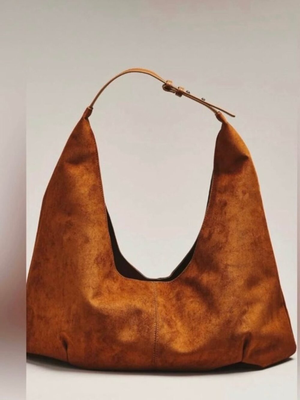 NWT Anthropologie Large Faux Suede Slouchy Tote - Picture 2 of 13